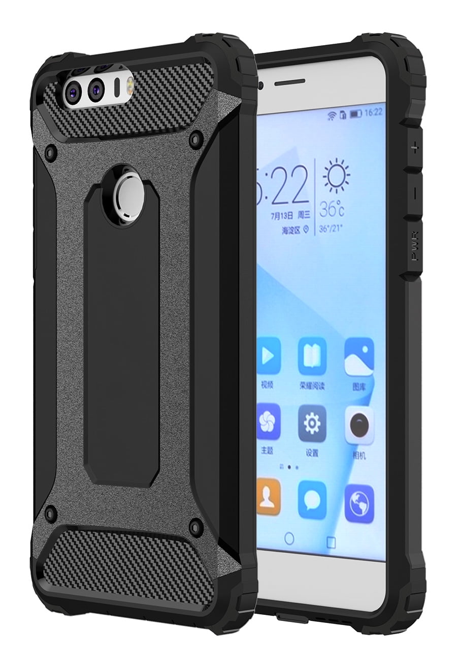 HONOR 8 CASE, HUAWEI HONOR 8 CASE, Premium SLEEK SLIM FIT DURABLE Anti-scratch Dual Layer Shockproof Dustproof Armor Protective HONOR 8 CASE, HUAWEI HONOR - Black - Walmart.com