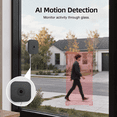 thumbnail image 2 of 2K 3MP pixel window camera, used for home security, 911 intelligent detection, local cloud storage, full-color night vision, 2.4GHzWiF camera,simple and quick installation., 2 of 8
