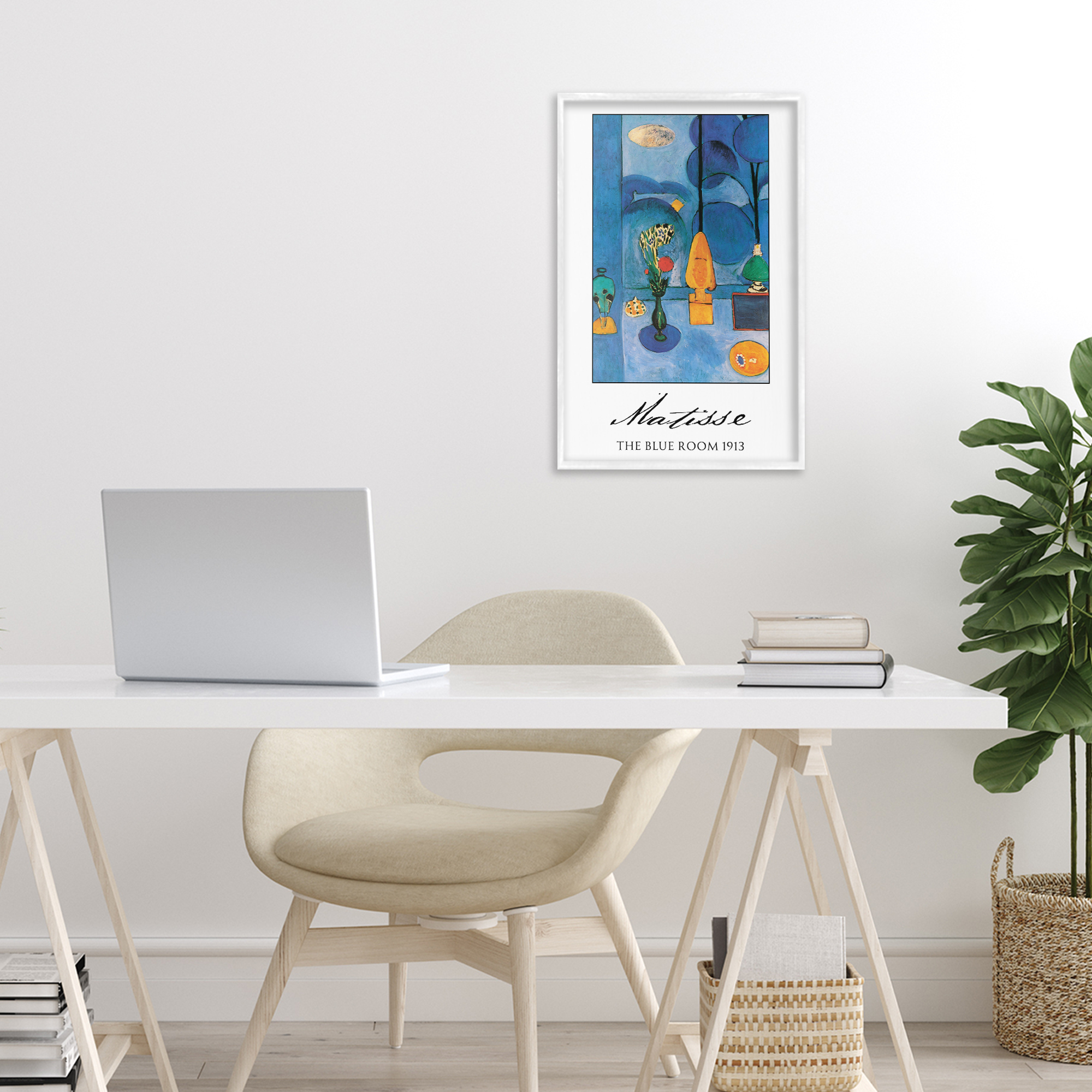 Matisse The Blue Room White Framed Giclee Art, design by Vintage Hustle