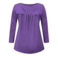 thumbnail image 5 of Trending Womens Long Sleeve Tee Shirt Women Casual T-shirt Long Sleeve Round Neck Ruched Pullover Blouse Tops, 5 of 5