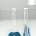 thumbnail image 5 of Bathroom Shower Door Hook Glass Door Shower Towel Rack Free Punch Bathroom Bathrobe Hanger Transparent Towel Hook, 5 of 6