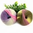 thumbnail image 2 of Namzi Multicolored Crochet Yarn Soft - 2 Rolls of Premium Blend Yarn for Crafting, Ideal Beginner Crochet Yarn for Hobbyists, Soft Texture Yarn for Crocheting,Weaving Projects.Pink+Yellow, 2 of 3