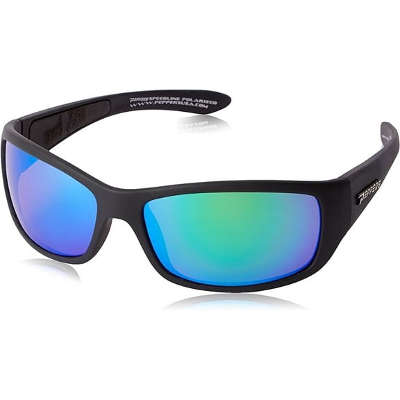 Calcutta Palm Polarized Sunglasses Matte Black Frame/Blue Mirror Lens