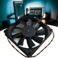 Efficient 12V 90x90x15mm Computer Fan with PWM Speeds Control and 52CFM