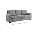 thumbnail image 7 of Pemberly Row 18.5" Traditional Chenille Fabric Sofa with Nail Head in Dark Gray, 7 of 7