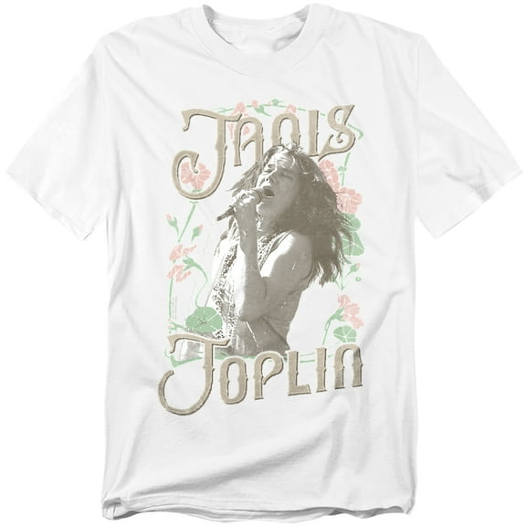 Janis Joplin T-Shirt Janis Floral Border Unisex Graphic Tee For Men & Women