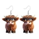 thumbnail image 1 of Pendientes de vaca Highland para mujer, gafas únicas, pendientes acrílicos colgantes con cabeza de vaca y flor, lazo de girasol llamativo Highland, 1 of 5