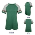 thumbnail image 7 of TEMOFON Leopard Print Tops for Women Short Sleeve Crew Neck Shirts Patchwork T Shirt Basic Blouse Green Tee, 7 of 7