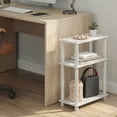 thumbnail image 3 of Furinno TURN-N-TUBE 3-Tier Slim Toolless End Table with Storage Shelf White, 3 of 5