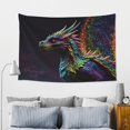 thumbnail image 5 of Easygdp Dragon with Colorful Tail Tapestry Wall Hanging, Wall Tapestries for Bedroom Aesthetic Living Room Office Decor 60x40in, 5 of 8