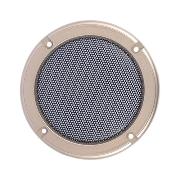 Rejilla de altavoz compacta, cubierta de malla, carcasa circular decorativa, malla metálica. 8 pulgadas de oro