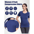 thumbnail image 2 of Raxilon 4 Pack Woman's Short Sleeve Athletic Shirts Workout Undershirt Dry Fit T-Shirt for Gym Running Tops, 2 of 7