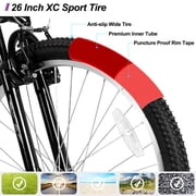 HILAND 26 inch Mountain Bike for Men Women, 18 Speeds High-Carbon Steel Frame, Sport Cycling MTB Bicycle for Adult