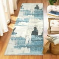 thumbnail image 7 of Yesurprise 8x10ft Modern Abstract Beige Blue Area Rugs - Stain Resistant, Washable, Non-Shedding, Non-Slip Carpet for Living Room, Bedroom, Dining Room, Office - Beige Blue, 7 of 7