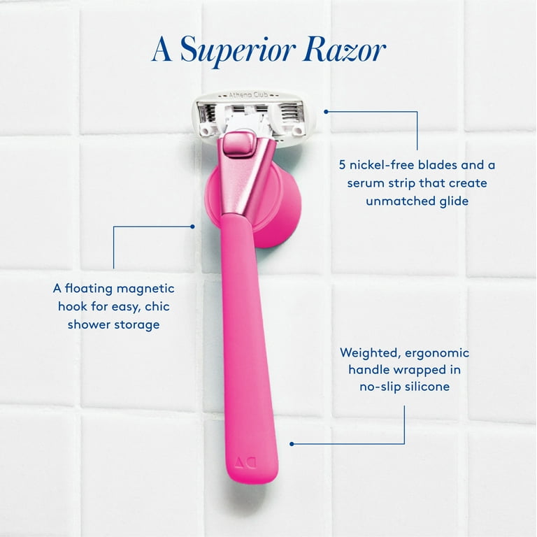 Athena Club 5-Blade Women's Razor Kit - 1 Handle, 2 Blade Refills