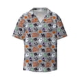 thumbnail image 5 of Daiia Happy Halloween Men's Linen Shirts Short Sleeve Casual Shirts Button Down Shirt for Men Beach Summer Wedding Shirt-3X-Large, 5 of 6
