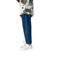 thumbnail image 3 of Franhais Men Fashion Denim Jeans, Solid Color Middle-Waist Loose Fit Pencil Denim Pants with Pockets for Boys, Blue, S/M/L/XL, 3 of 9
