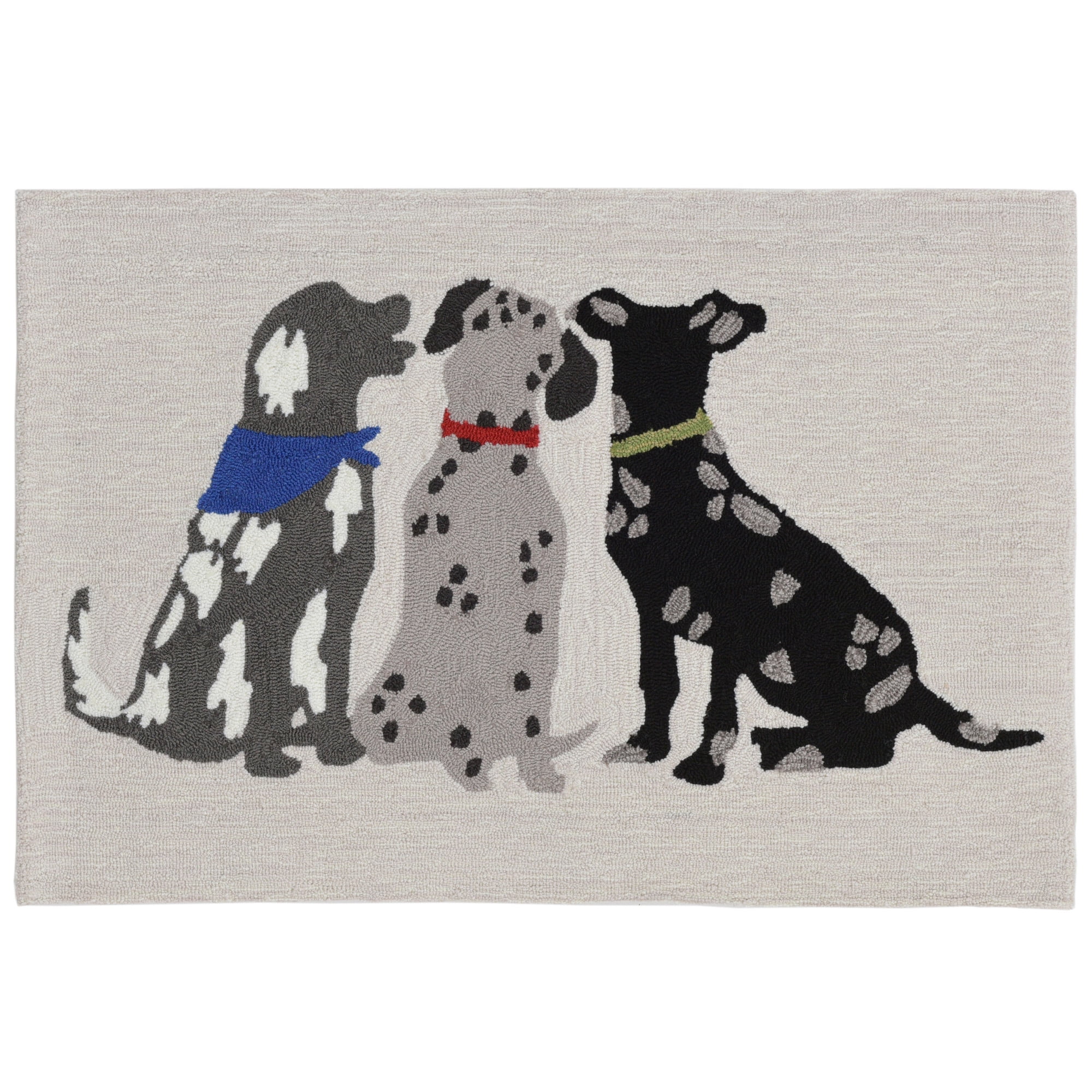 Liora Manne Frontporch Three Dogs Indoor/Outdoor Rug Multi 24"X36