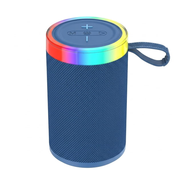 Parlante portátil EWTTO ET-P1969B Extreme Bass, Bluetooth 5.3, 5W, 52mm, luz LED multicolor, TF/USB/FM, diseño compacto con cuerda, batería 800mAh – Ideal para casa, camping, fiestas o exteriores