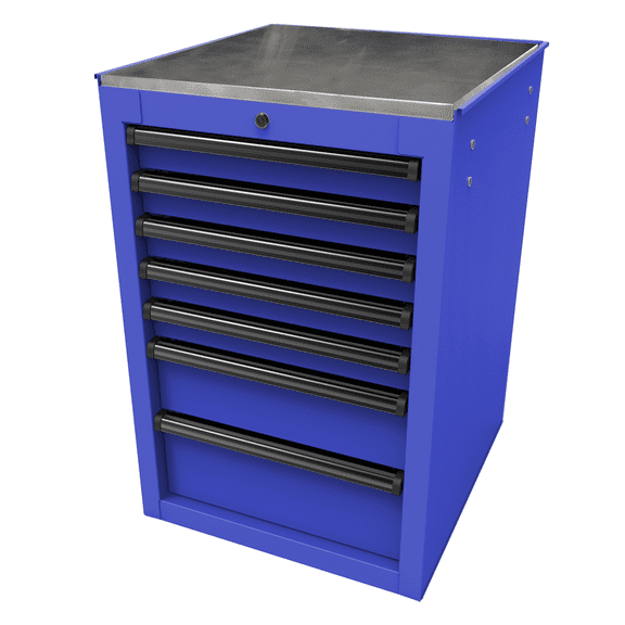 Homak Manufacturing RS PRO 22 in. 7-Drawer Side Cabinet, Blue