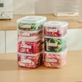 thumbnail image 2 of 700/900/1000/1400ML Refrigerator Storage Box with Lid Clear Large Capacity Microwave Oven Safe Vegetables Fruits Fridge Organizer Food Container, 2 of 7