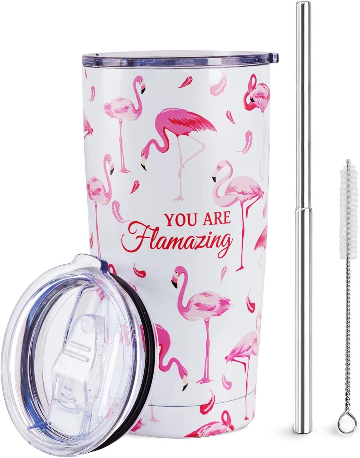 Giraffe Tumbler with Lid and Straw - Unique Giraffe Gifts for Women