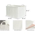 thumbnail image 2 of Storage Bins For Shelves With Metal Frame. Fabric Storage Bins. Nature and Gray. 2-Pack, 2 of 5
