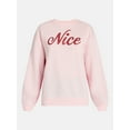 thumbnail image 5 of Christmas Women's Naughty and Nice Graphic Fleece Sweatshirt, Sizes XXS-XXL, 5 of 5