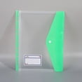thumbnail image 2 of Aonity A4 Snap Button Document Bag Green， A4 Click File Bag Transparent Color File Bag Students Use File Bag with Business Card Information Bag Six Colors Optional., 2 of 6