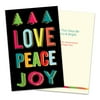 Personalized Bright Color Trees Folded All Holiday Greeting Card