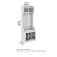 thumbnail image 6 of Woodland 24W Hall Tree & Shoe Bench w/ Shelves in White Maple - Engineered Wood, 6 of 9