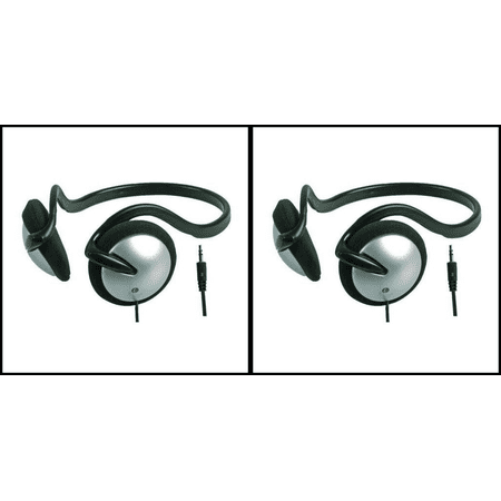 (2 pack) MCM 013039188090 Adult Teen Behind The Neck Headphone Over-Ear Headphone Gray