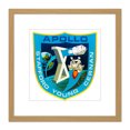thumbnail image 1 of Space NASA Apollo 10 Mission Emblem Badge Patch 8X8 Inch Square Wooden Framed Wall Art Print Picture with Mount, 1 of 4