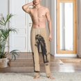thumbnail image 2 of Gaeub Child And Lion Sketch Print Mens Pajama Pants,Lounge Pants With Pockets And Drawstring-X-Large, 2 of 6