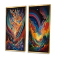 thumbnail image 3 of Designart "Visionary Rainbow Mystery Landscapes" Abstract Landscape Framed Wall Art Set Of 2 - Modern Multicolor Framed Wall Art Set Of 2, 3 of 6