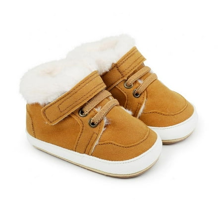 

Infant Baby Boys Girls Fleece Bootie Toddler Soft First Walkers Shoes