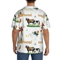 thumbnail image 3 of Balery Cute Farm Camisa Casual de Manga Corta con Botones para Hombre, Texturizada, Estilo Cubano, para Playa, Verano-X-Large, 3 of 5