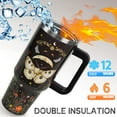 thumbnail image 3 of Gothic Tumbler with Handle and Straw 40 OZ Goth Moth Flowers Cup Coffee Travel Mug Stainless Steel Insulated Water Bottle Goth Moon Witchy Decor Gifts for Women, 3 of 6