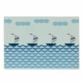 thumbnail image 1 of Sailing Cutting Board, Continuous Sailboats on Waves Open Sea Doodle, Decorative Tempered Glass Cutting and Serving Board, in 3 Sizes, by Ambesonne, 1 of 2