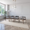 thumbnail image 4 of Juego de Comedor de Madera con 4 Sillas Tapizadas para 4 Personas, Mesa y Sillas para Comedor y Cocina, Midtown Concept Capri, Nogal y Gris Oscuro, 4 of 5