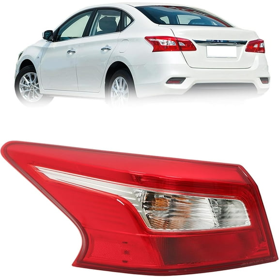 SHZAITOR LH Driver Side Outer Tail Light Replacement for Nissan Sentra 2016-2018 Tail Lamp NI2804108 265553YU0A