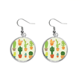 thumbnail image 1 of Potted Cactus Succulents Pattern Ear Dangle Silver Drop Earring Jewelry Woman, 1 of 3
