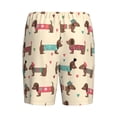 thumbnail image 2 of Lsque Dachshund Dog Puppy Mens Sleep Pajama Shorts,Short Pajama Pants, Cotton Ultra-Soft Knit-X-Large, 2 of 9