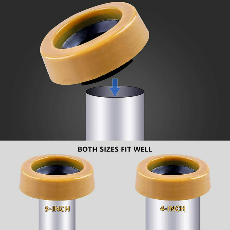 2X Toilet Wax Ring Kit for Floor Outlet Toilets New Install or Re- with  Flange and Bolts 