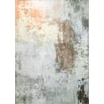 thumbnail image 7 of Orange Brown Beige Vintage Rusty Print Style 7'6" x 10'3" Area Rug/ Carpet by Makymo, 7 of 7