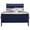 Blue, variant on Global Furniture USA Traditional Charlie Blue Wood Full Bed with LED