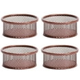 thumbnail image 1 of Methold Organizador de 4 clips de papel con forma de clip, multifuncional, de metal, para mantener el escritorio limpio, ideal para chinchetas Carpetas de archivos oro rosa, 1 of 6