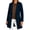 Navy, variant on Women's Classic Double-Breasted Trench Coat Notch Lapel Faux Wool Overcoat with Pockets, Mid-Length Structured Outerwear for Fall and Winter