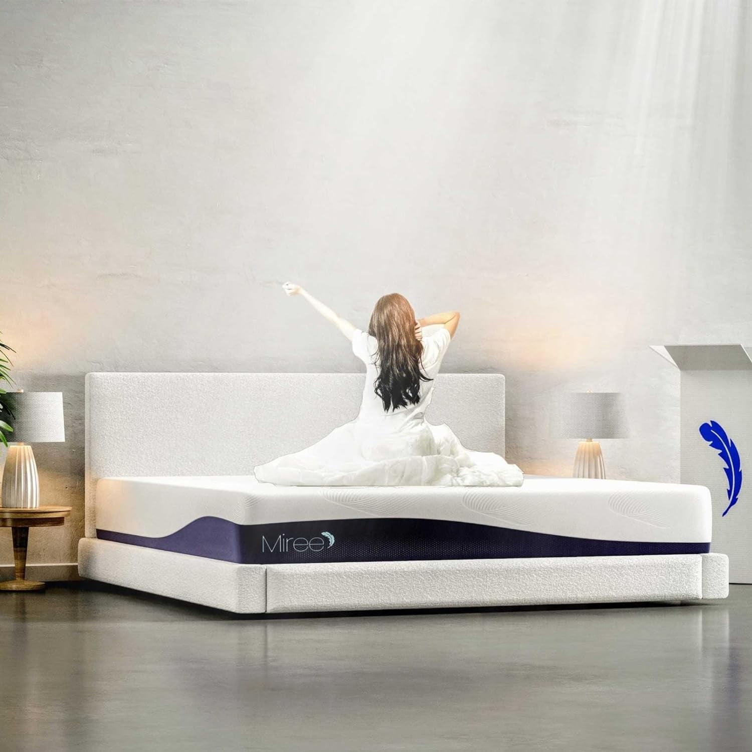 Miree 10" Twin Medium Tight Top Cooling Gel Memory Foam Mattress in a Box