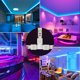 thumbnail image 5 of Conectores LED LEDMOMO de 10 piezas en forma de T de 4 pines, conectores adaptadores sin soldadura y sin espacios con 2 clips para tiras de luces LED RGB 5050, 5 of 6